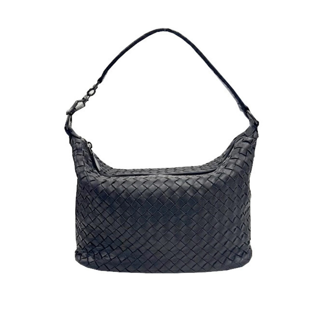 Bottega Veneta Intrecciato Hobo Bag Navy Blue